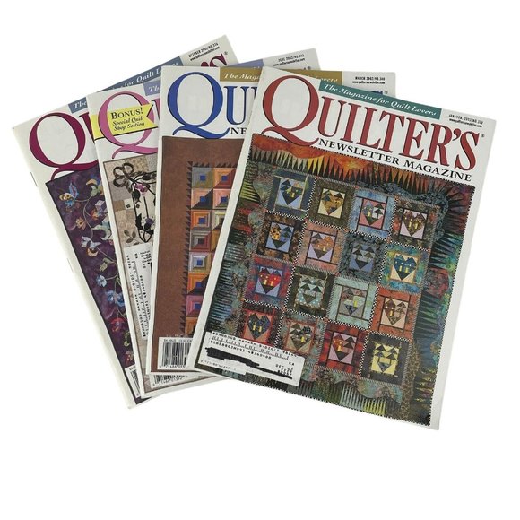 Quilter's Newsletter Magazine Vintage 2001-2002  Lot of 4 - Picture 1 of 5